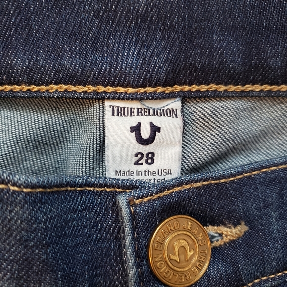 True Religion Skinny Blue Denim Jeans Size 28 - Picture 2 of 8